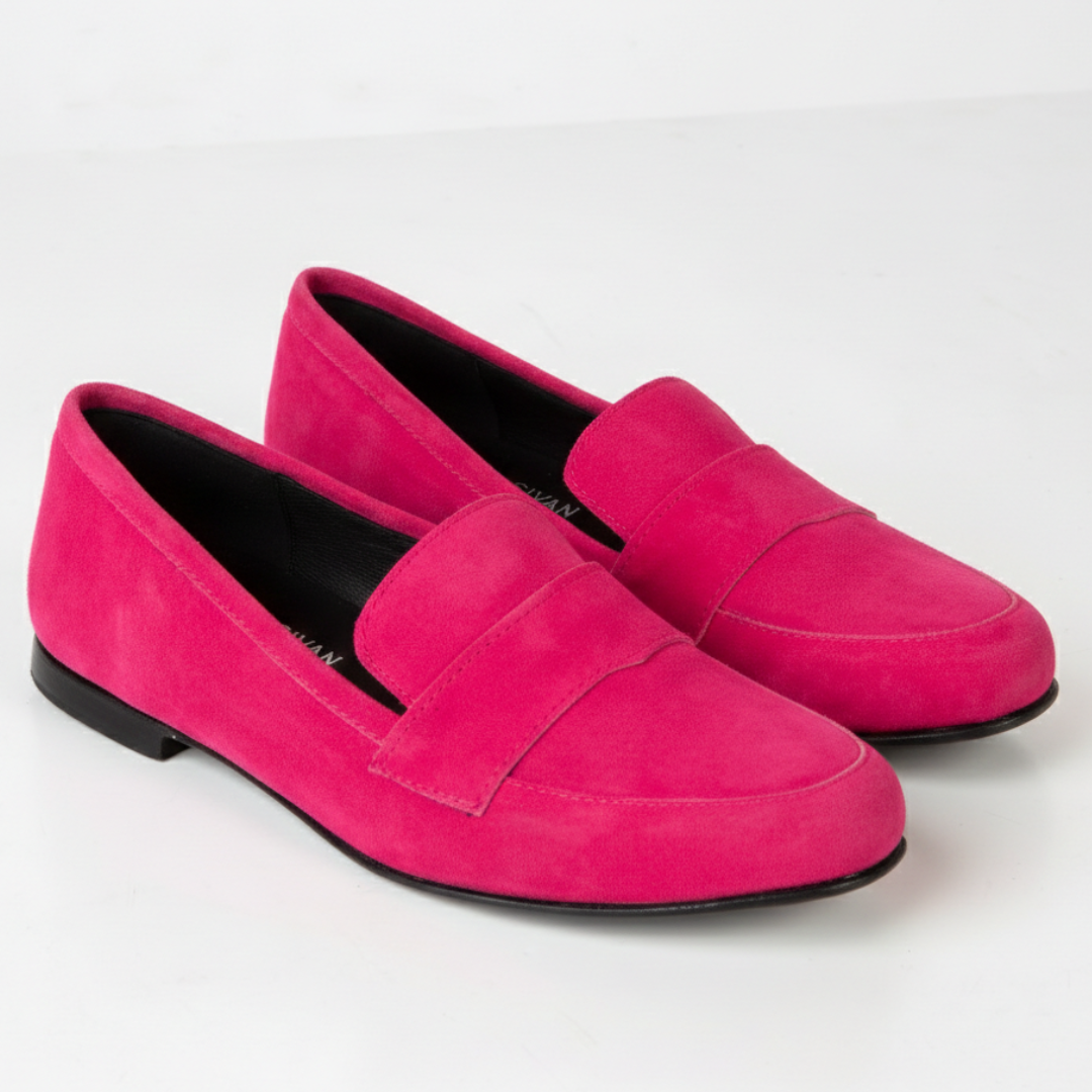 Monaco Pink Suede Leather