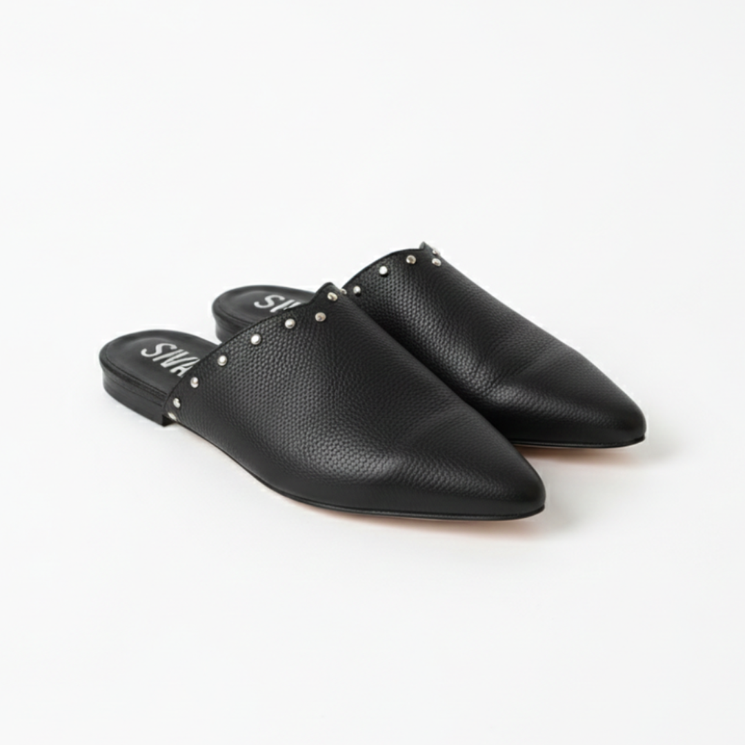 Black Leather Mules for Women - Large Sizes 10–14 | Tokio by Sivan