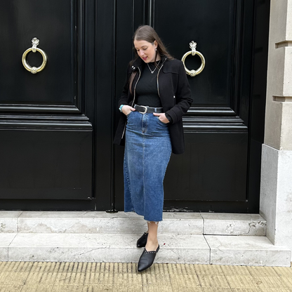 Black Leather Mules for Women - Large Sizes 10–14 | Tokio by Sivan