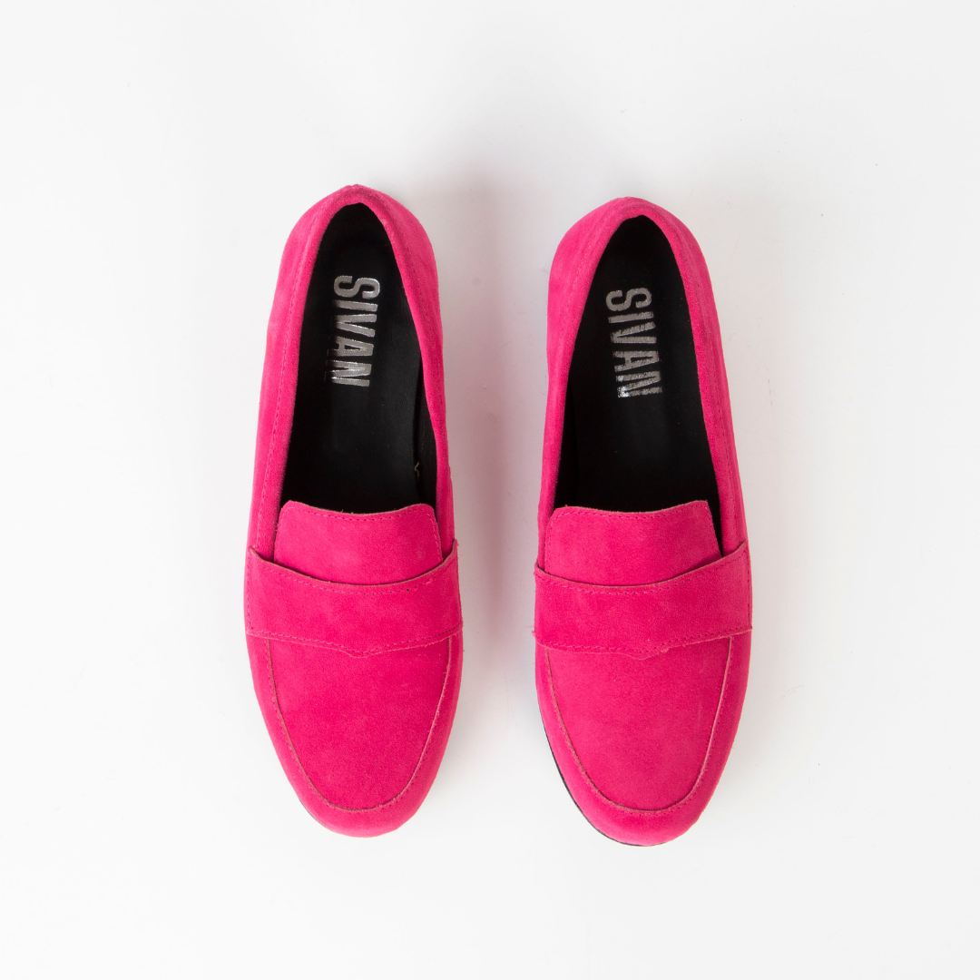 Monaco Pink Suede Leather
